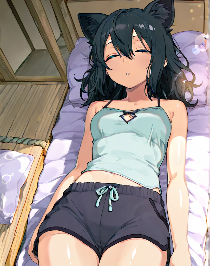 Highly detailed and realistic CG, Colorful, Masterpiece, Best Quality, jewel-like eyes, 1girl, , black hair,twintail,flat chest,,Nipples ,grin, mini skirt, lying on bed, on back,((see through camisole)), pink eyes, shiny eyes,camisole , blush, from pov,, open clothes, girl, (NSFW:1.5), night,, slender, skinny legs, love hotel, loose socks, arms up,armpit,open legs,((succubus)), Covered by sperm, ((cum,sperm,semen)),(((cum on face))),((ejaculation semen)),((ejaculation cum)),(((bukkake))),(((vaginal penis))),(((Missionary))),((sex)),