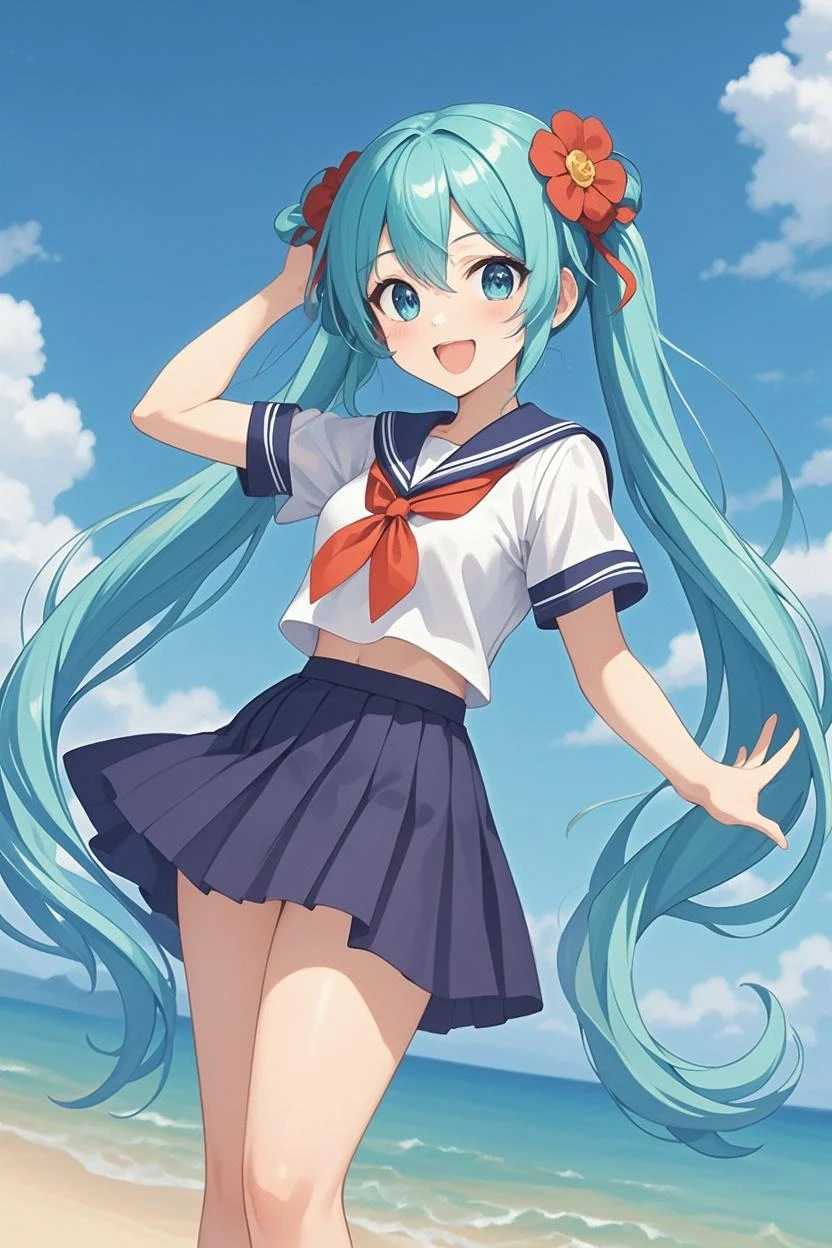 masterpiece, Highest quality, One girl, hatsune miku, Pee on a doll, A doll that can be urinated on