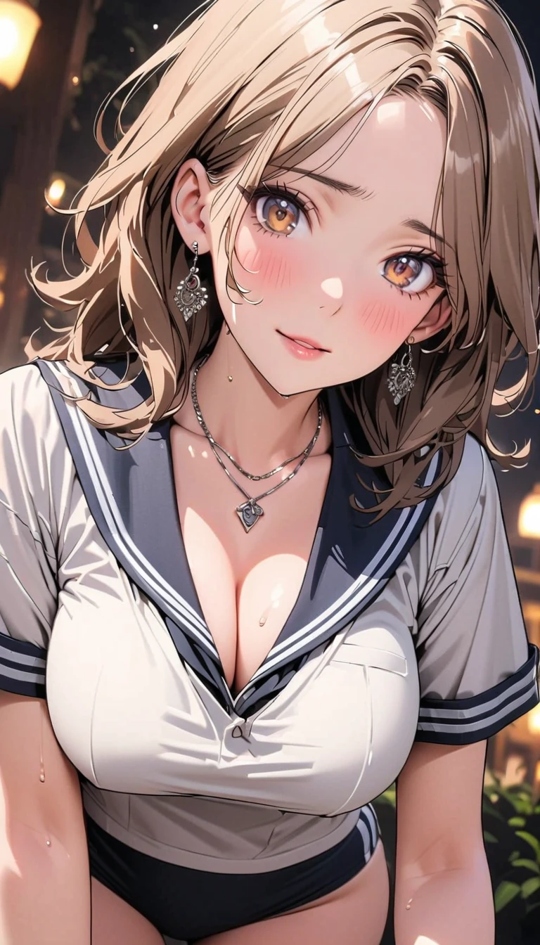 (Very big:1.5),(Korean School Girls),(happy sick expression),(necklace,earring,Hair Ribbon),(sex,creampie,covered in semen)