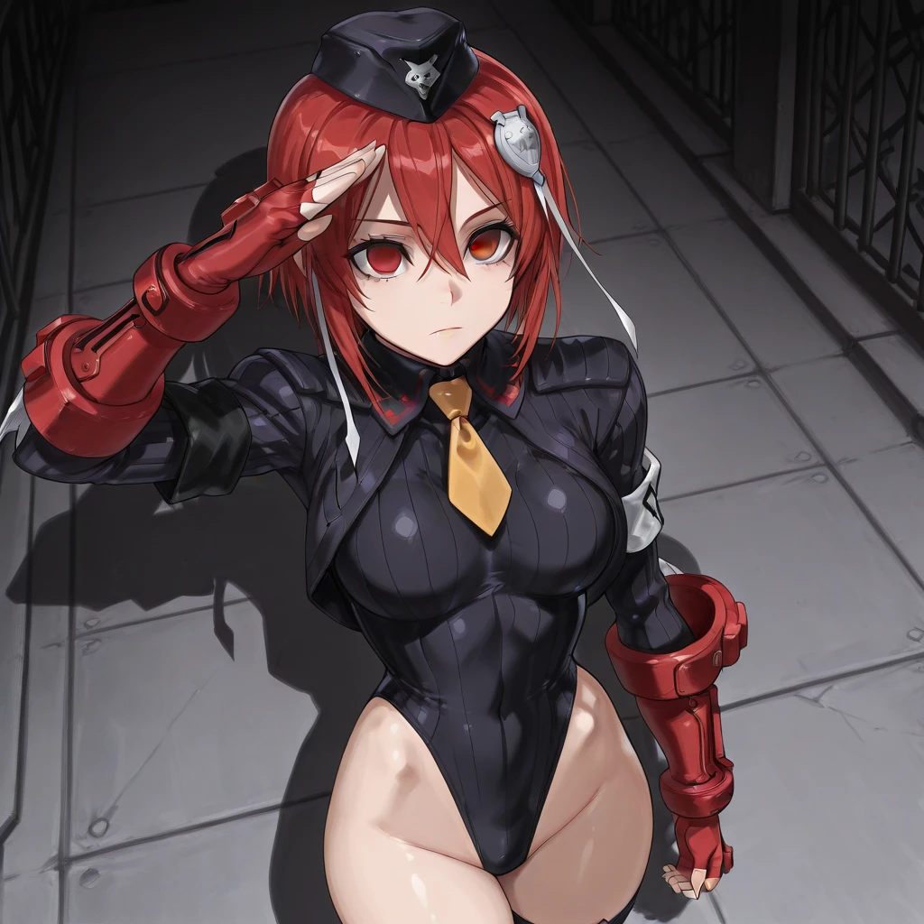 red hair, short hair