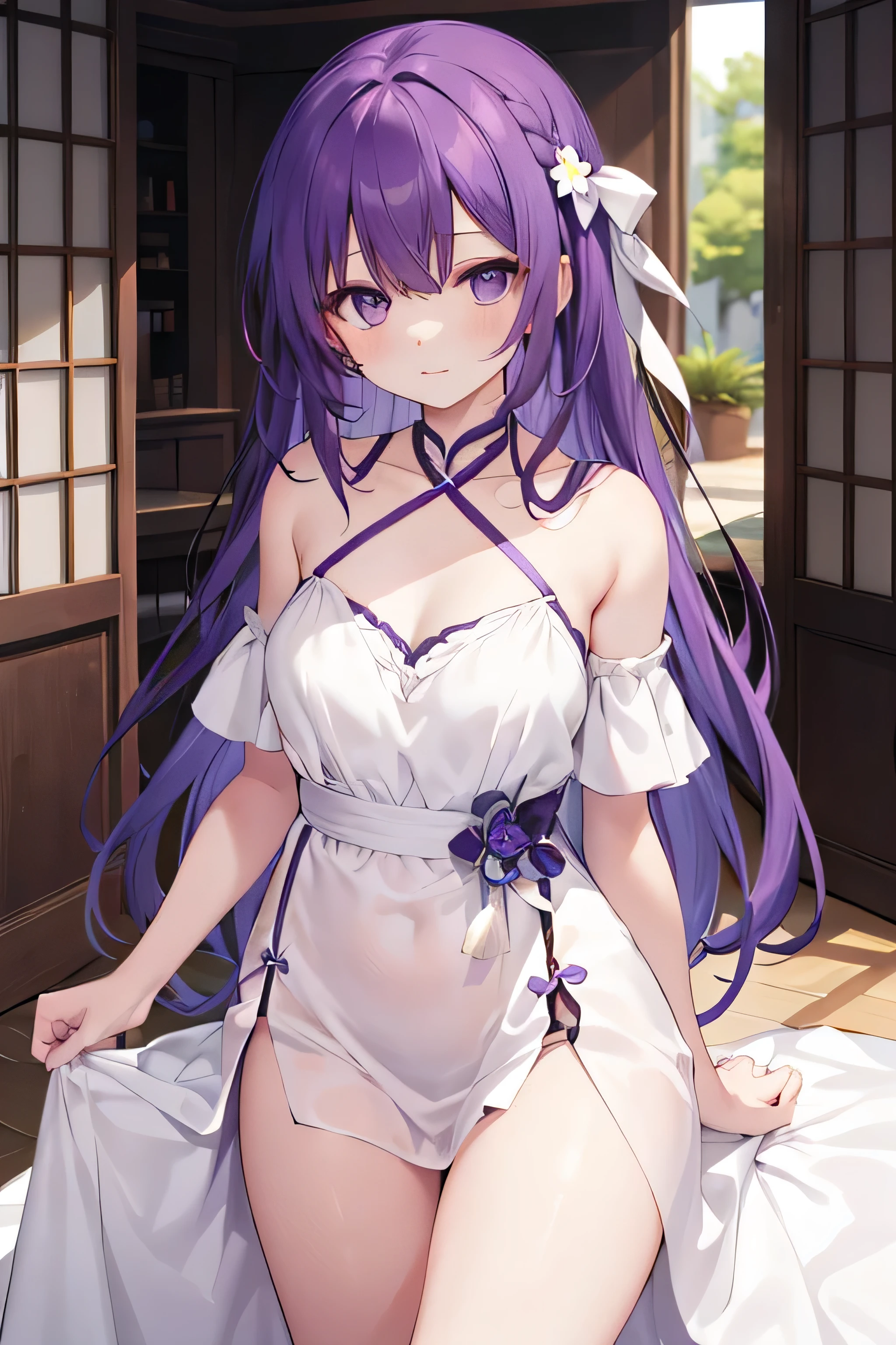 Open the dress ((Toddler girl)) (())((naked)) Long black hair nsfw whole body Vibrant purple rose garden smile Lift up the dress I can see your crotch Transparent Black Lady Black Hat I can see your chest A small, sheer lace mini dress((Hair Bun))(Very long hair))((Blunt bangs))((Bitch))((tsurime))((Big eyes))((Skinny body))((expensive))(Pale skin))((Vibrant purple botanical print))blue sky