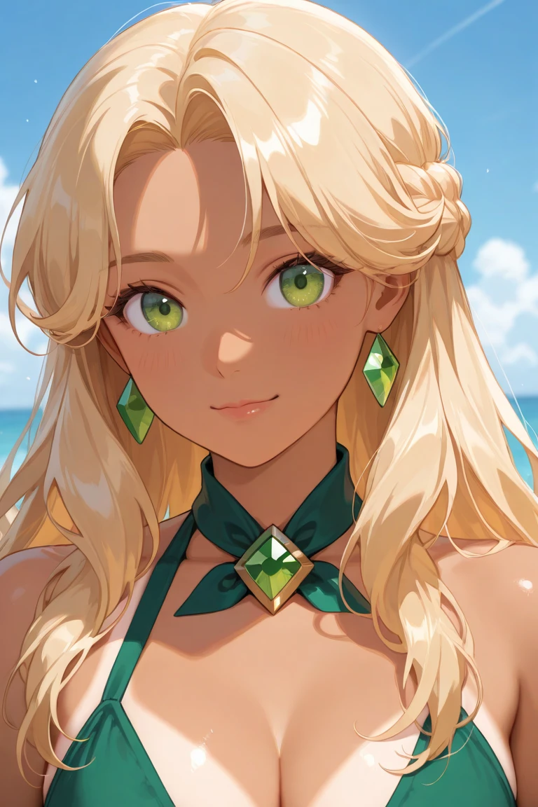 nsfw、Sexy 17 year old girl, Green eyes and blonde hair、The most beautiful person with a perfect body