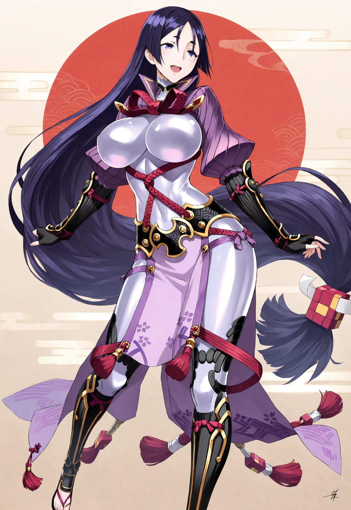 Tingyundef, woman with fox ears and tail, her body is more voluptuous, her breasts are big, she wears a low-cut red dress, with some embroidered details thus giving transparency to the fabric, in the region of the breasts, she is walking in amid the white flowers of a garden, in the background it is possible to see a temple in Chinese style, perfect anatomy, perfect hands, beautiful face, no extra limbs, knee-length, ultra resolution, 4k quality, 1 girl.