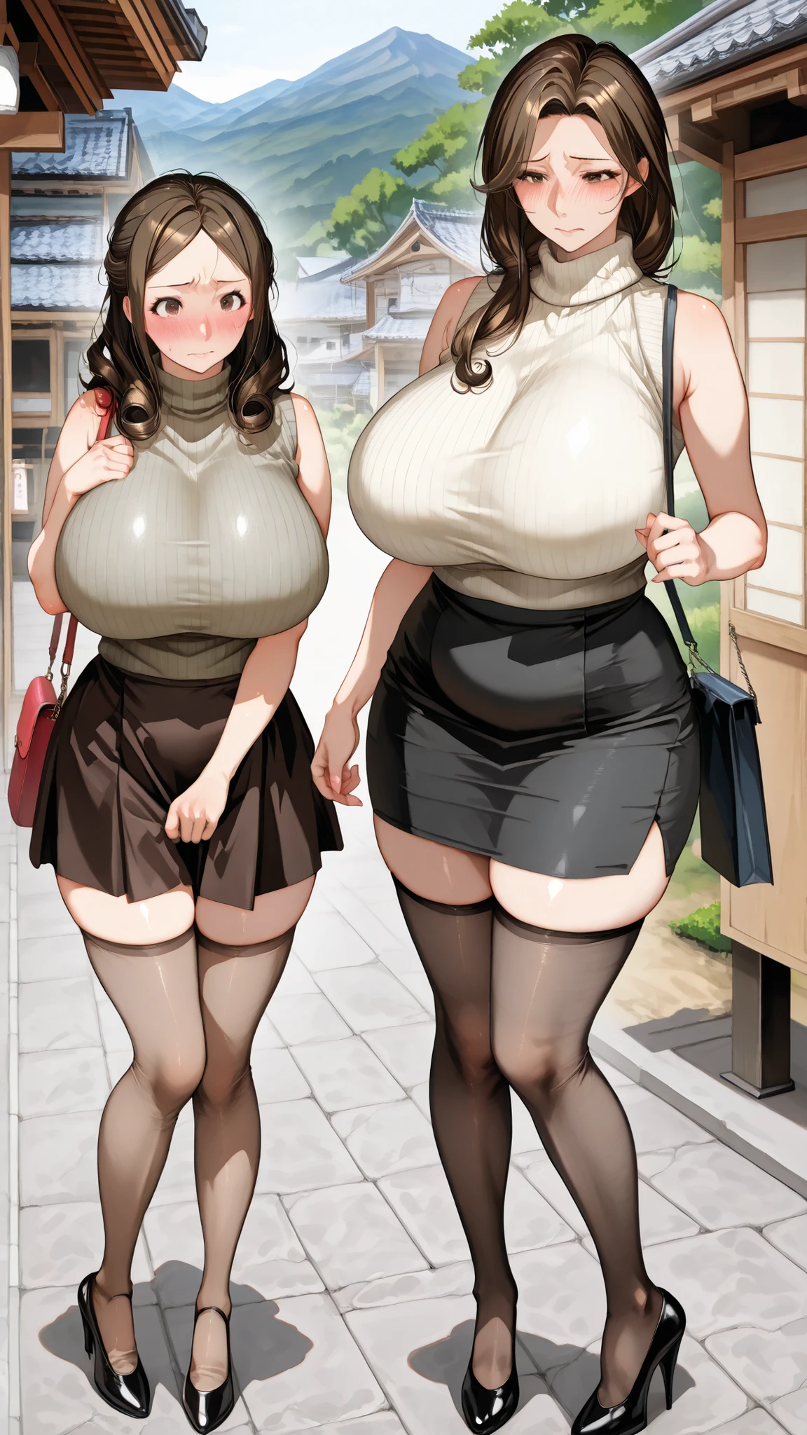 50 year old mature adult woman、Men holding penises and surrounding a girl、Teasing Smile、、From the penis、in the train、Bukkake for girls、Thick thighs、Plump、Voluptuous、Plump Mature Woman、sweater、Tight mini skirt、underwear