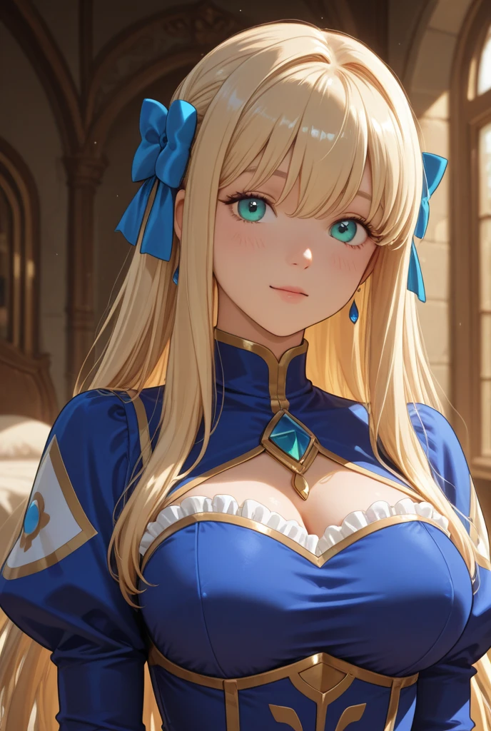 orange eyes, (highest quality, masterpiece painting:1.3), immature woman, , (half body shot), masterpiece, ultra high resolution, (Photoreal:1.0), yellow hair, pigtails, straight hair, beautiful shining hair, white and shining skin, ((Ultra realistic details)), octane rendering, highly detailed face, (big breasts:0.8), ((Heart with both hands:1.2)), She wears stunning costumes inspired by Belle Époque style, flowing gold dress decorated with lace and ribbons, (clothing: gold belle époque dress with lace and ribbons),cleavage, perfect body, soft skin, anime face, perfect face, perfect eyes, looking at the viewer, smart, snow scene, ((snow falling)), ((fantastic night)), ((outdoors)), sharp focus, intricate details, professional artwork, (bright colors:1.1), bright colors, diffused lighting, digital blending, ultra-definition body, ultra detail hair, super detailed face, that'It's trending on pixiv, top button open, Cute gaze, compensate, perfect lips, perfect compensate, Ultra-precision coating, (light_smile:0.8), (Very embarrassed:1.2), blush your nose,