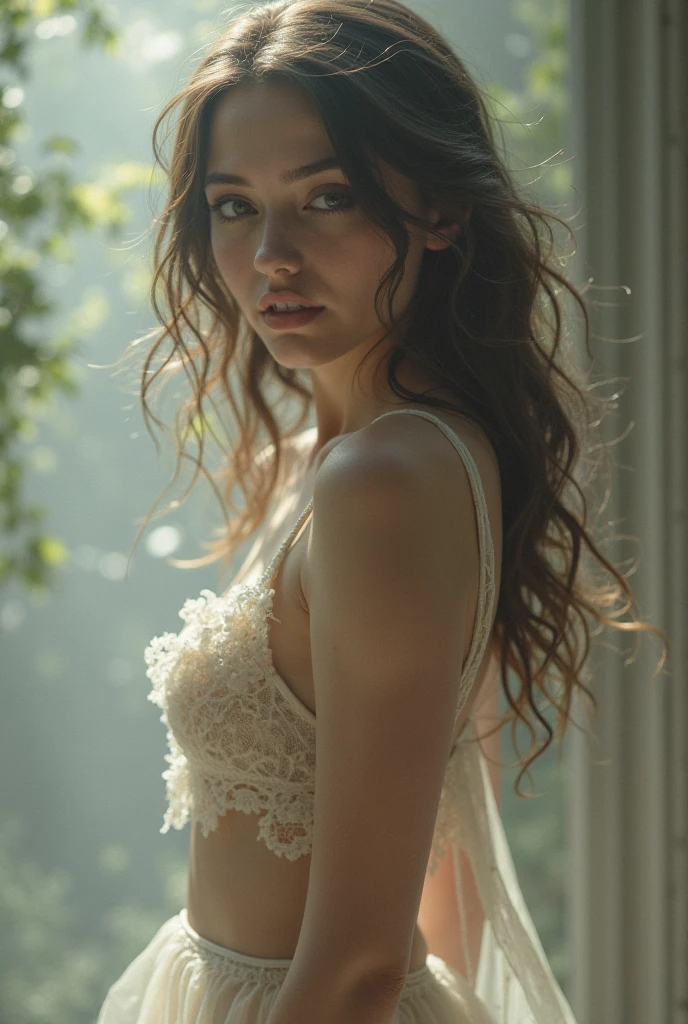 romantic style, masterpiece, best quality, 8k, artstation, sharp focus, ultrarealistic, high details, raw photo ofa portrait of a pole, undercut hair, freckles, amazing body, pronounced feminine feature, (redhead:0.4), (photorealistic:1.3), (highest quality:1.3), (film grain:1.3),  ( world's best photography:1.3), (professional Photo:1.3), (detailed details:1.3), (cinematic light:1.3), ( cinematic color:1.3), maximum depth of field, film photography, ( intricate details:1), (hyperdetailed:1), cute outfit