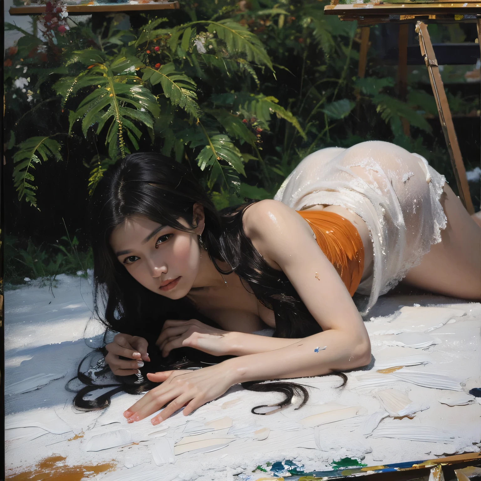 Genshin Walnut，Beautuful Women，vivaciousness，adolable，Yellow people，white skinned，long leges，long whitr hair --auto