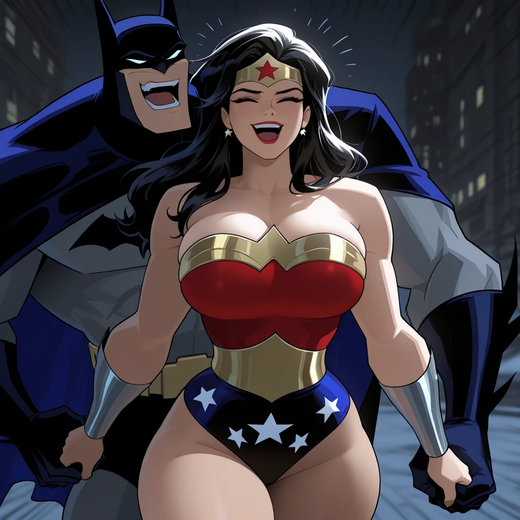 wonder woman from the justice league having sex with a Minotaur in the forest having an orgasm