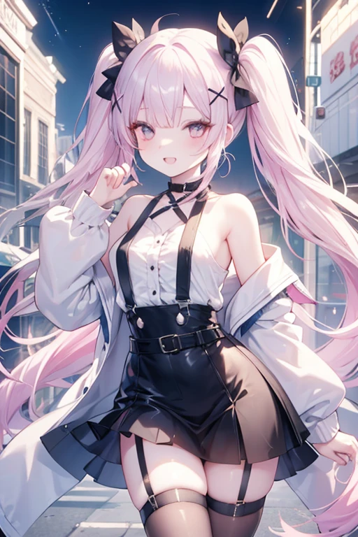 ((masterpiece)), ((Best Quality)), (ultra-detailed), ((extremely detailed)), 4K, (8K), best quality, top-quality, anime style,1girl, solo, The most detailed skin, (thick lines:1.2), Balloon sleeve cropped top, corset-style belt, layered tulle skirt, fishnet arm warmers, back lace-up high heels, //, Stunned expression, Girl with troubled face, Ecstasy, (sexual expression), smile, blush, Red face, //, large breasts, //, Messy lob hair style, Gradient of purple and silver hair color, (beautiful eyes), pink-skinned, //, Leaning against the wall with one leg bent, touching her cheek with a finger, Brick alleyway, torn posters and stickers here and there
