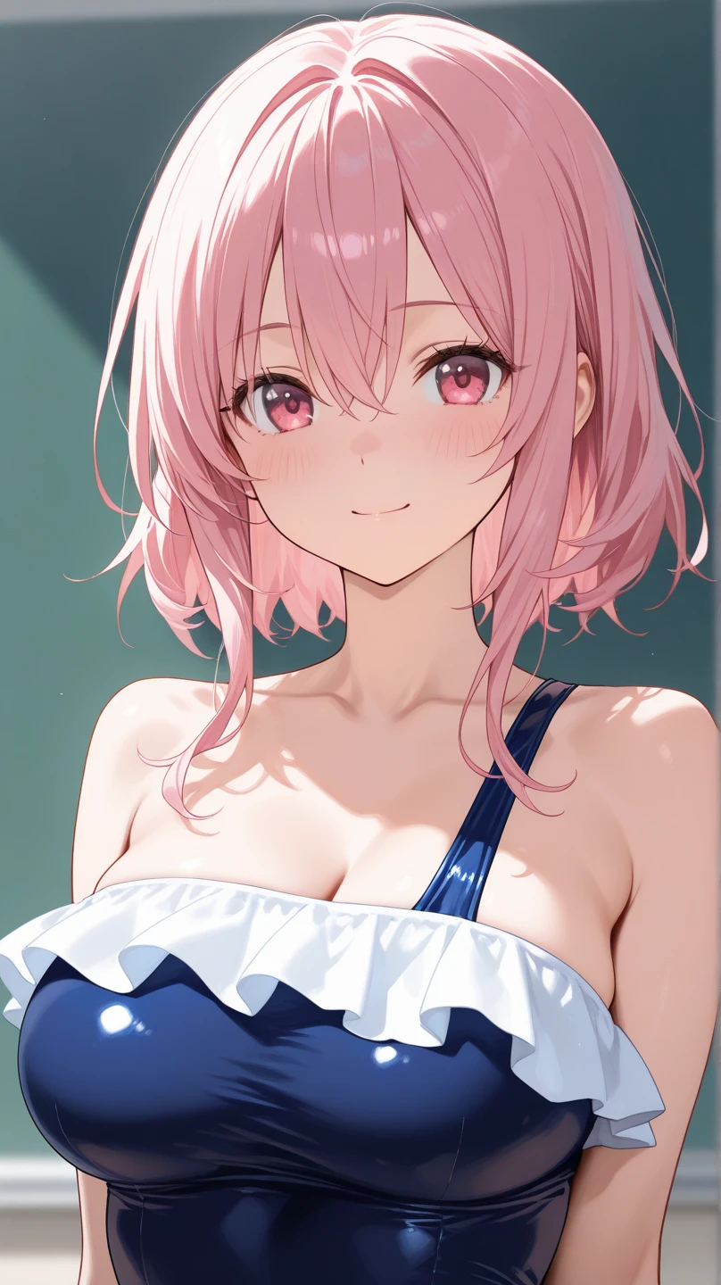 (masterpiece), (best quality), perfect face, beautiful girl, white background background, delicate and beautiful face and eyes, dark intense shadow,
1 girl, vtuber style, cool girl, hololive, Takane Lui, bikini, wet body, big chest, cropped shoulders, clavicle, winking, smile, bare feet, chest visible through clothes, ass visible through thighs, (full body), looking at viewer, standing,