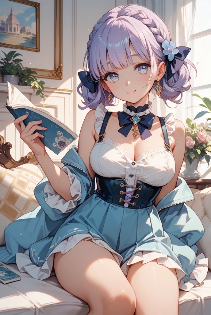Rem from the anime Re Zero with a love letter in her hands 