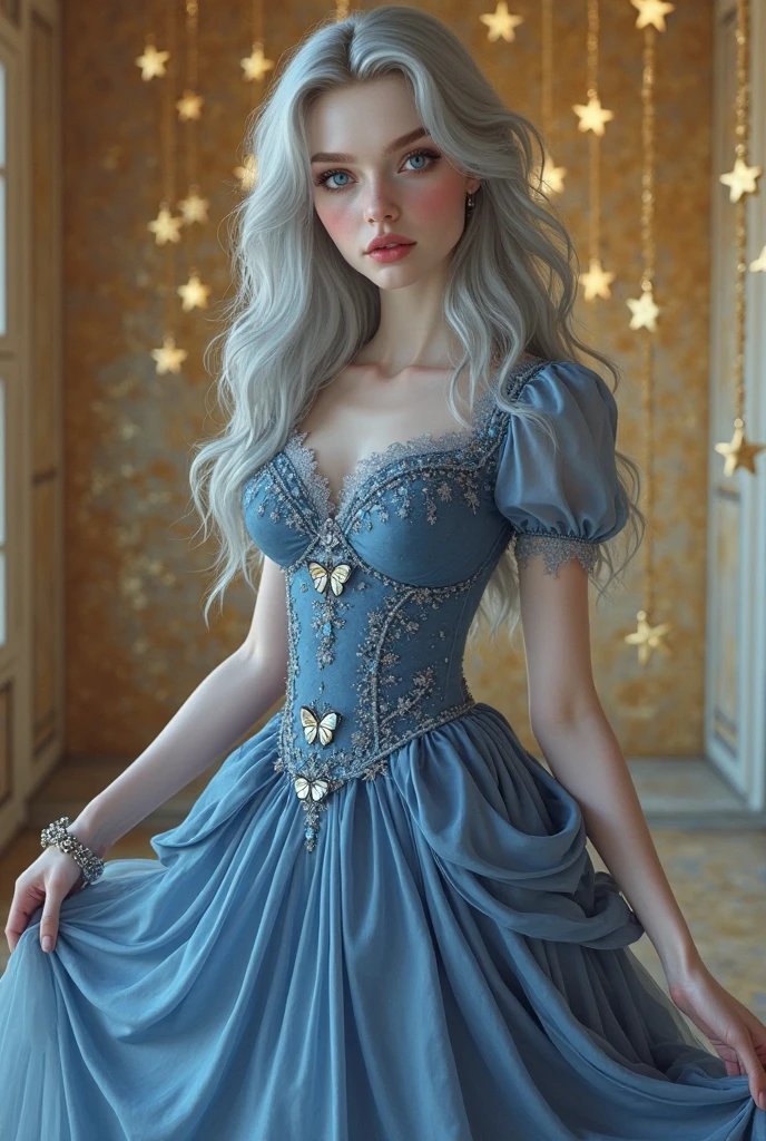(woman:1.3), solo,( blonde long hair:1.1), blue eyes, (short blue dress:1.1), <lora:beautifulDetailedEyes_v10:0.8>, <lora:add_detail:0.8>, ((masterpiece)), (high quality), (best quality), (detailed), hd, perfect night lighting, detailed face, detailed body, <lora:RoseDress:0.8>, rose