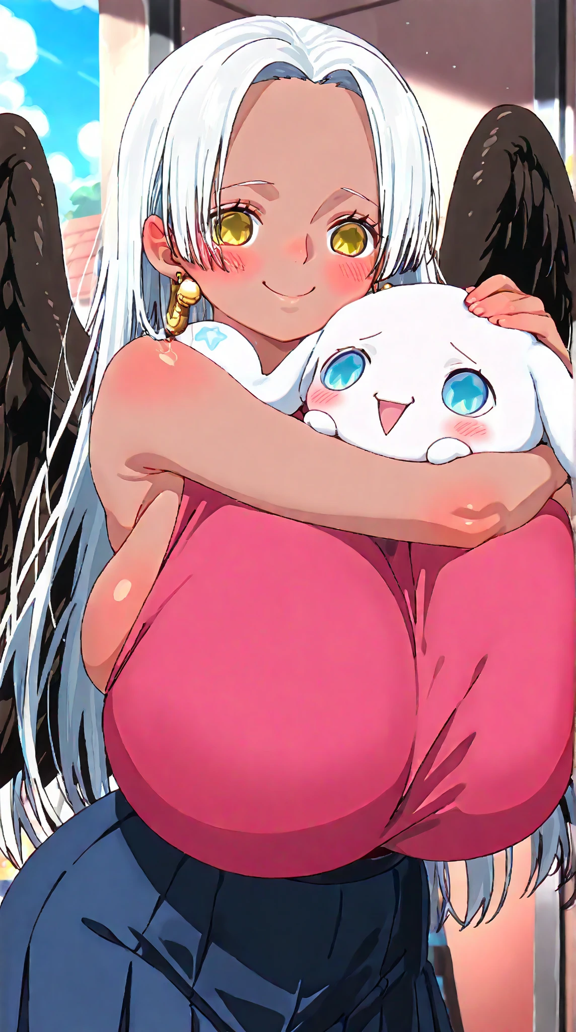 Silver Death, 1 girl, alone, long hair, twin tails, smile, red eyes, open your mouth,, full body, holding, boots, gray hair, pink hair, :d, outstretched arm, Castle in the room, 1 girl, difficult, Chibi, masterpiece, expensive quality, very_expensive_solve, big_file size, full color, 1990s \(style\), anime, anime_screen cap, animeーション化された gif, mp4 ,video, animeーション化された,masterpiece, highest quality, soft lighting, confused, looking at the viewer, alone, smile, Thighhighs, white , big breasts, whole body,,(NSFW),((spread your legs,She stretches her insides to reveal her uterus)), ((nude,nfsw,squatting,open legs)),(((Kupaa:1.5))),((Showing the inside of the uterus)),((yellow_headwear)), ((yellow headwear)), ,(spread your legs,she spreads her insides to show her uterus),((arms above head)).,(((Male POV, Normal position, behind, vaginal sex, sex))),(((big thick dick,big睾丸))), 1 naked man, (vagina, sex: 1.5), Kinky full nelson (sex Position), raise your legs, full nelson, (orgasm: 1.5),