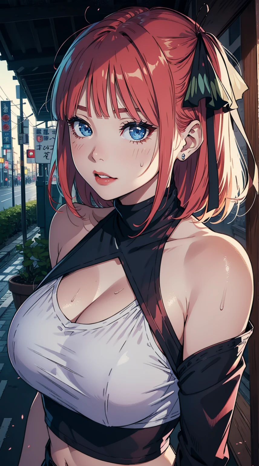 maid girl,(((1girl))),((maid girl with extremely cute and beautiful orange hair)),
(large breasts:1.4),bountiful breasts,fluffy breasts,H cup bust,bust up,bulging bust top,(((orange twintails hair:1.35,colored inner hair,twintails,ear breathing))),((heterochromia:1.5, (orange_eye and yellow_eye))),intricate eyes,beautiful detailed eyes,symmetrical eyes,((fat)),(((lustrous skin:1.5,bright skin: 1.5,skin tanned,shiny skin,very shiny skin,shiny body,plastic glitter skin,exaggerated shiny skin,illuminated skin,wet legs))),(spider lower abdomen,narrow waist,wide hip,athletic body,inflated legs,detailed body,(detailed face)),
cute,slutty,seductive,erotic,(((nsfw))),
zettai ryouiki,(maid headdress),maid uniform,Headdress,(maid),sleeveless,mini skirt,boots,cleavage cutout,bare legs,clothes with a lot of lace frills,((wet clothes,intricate outfit,intricate clothes)),
(dynamic pose:1.0),solo focus,happy,((open mouth)),(centered,scale to fit dimensions,Rule of thirds),
cyberpunk city by the ocean at night, with bright neon signs and dark stormy clouds and puddles, scenery:1.25,
artistic photography,(photography taken by sldr),highres, sharp focus, (ultra detailed, extremely detailed), (photorealistic artwork:1.37),(extremely detailed CG unity 8k wallpaper),((synthwave background theme)),(((vibrant colors))),(intricate background),(masterpiece),(best quality),