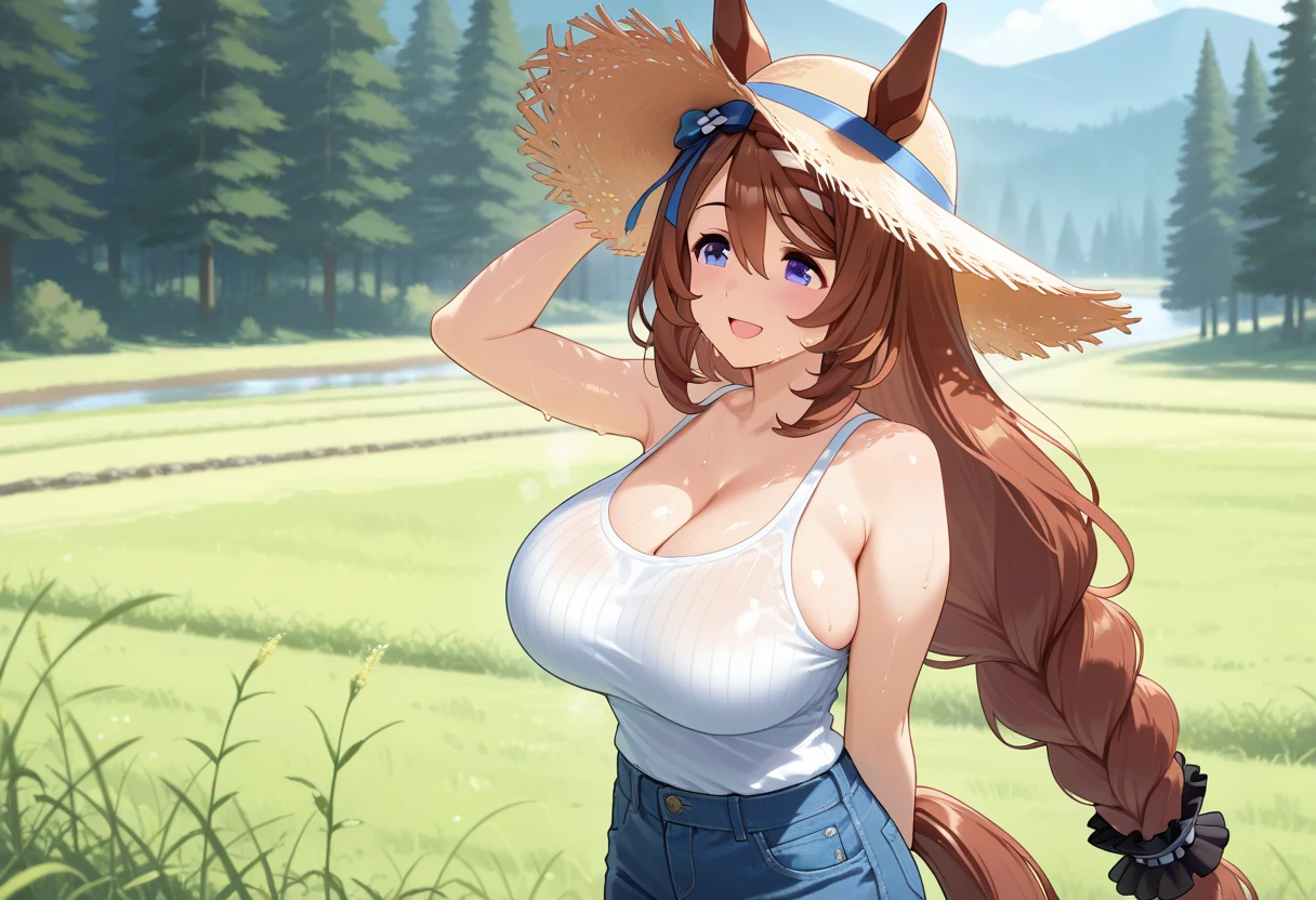 Woman standing, (hands back), (naked), pubic hair, milf, NTR, forest background, big breast, blue eye, (busty), best quality, high resolution, blush, sad smiling, 1 girl, mature female, Beautiful Finger, Beautiful body, Beautiful Nose, perfect eyes, perfect face, looking at viewer, showing her pussy, embrassing, masterpiece, sweating, fox ears, fox tail, full body