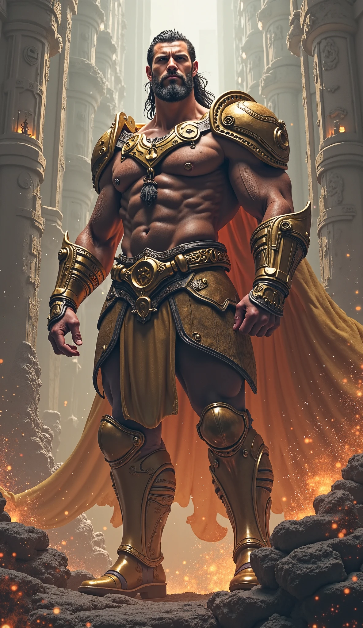 (muscular king:1.2, extraordinary strength:1.2, menacing presence:1.1) --auto