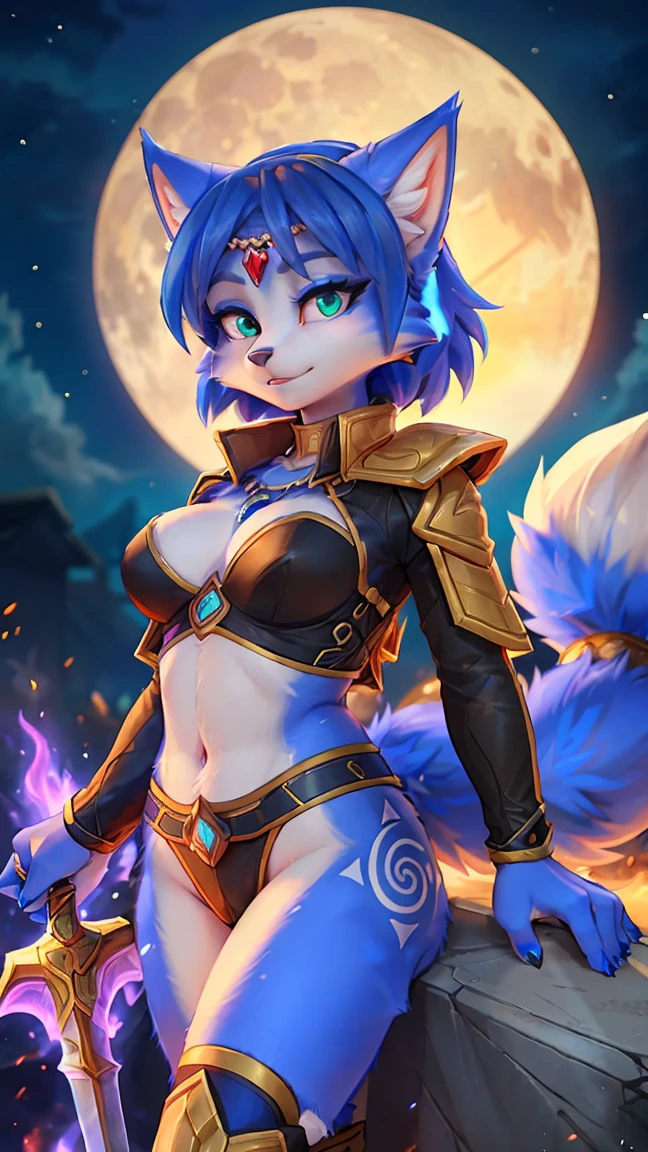 Kemono Krystal Fox furry woman anthro anthropomorphic strategist 