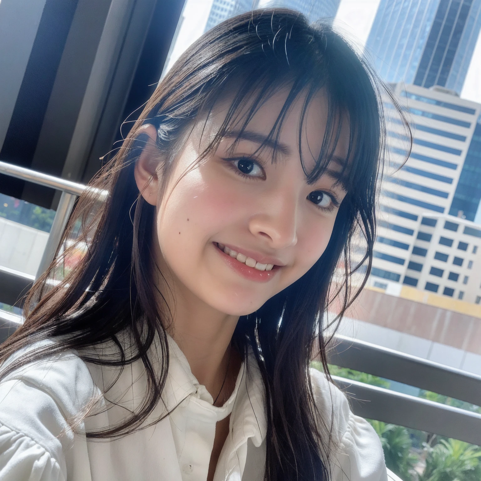 (alone), (Detailed RAW photos of the girl's whole body), (masterpiece:1.0), (Highest quality:1.4), (Ultra-high resolution:1.2), (Realistic:1.4), 8k resolution, Canon EOS R5, 50mm, Absurd, Super detailed, (18-year-old), Sharp focus, Cinema Lighting, Beautiful face in every detail, (compensate:1.2), (Urzan-6500-v1.1), shape, Detailed skin texture, Pale skin, Flat Chest, (A lean and healthy body:1.3), Thigh Gap, Detailed black hair,smile, (Play sports often)Realistic glowing skin, (Bedroom:1),Slim waist, 魅惑的なsmile, alone