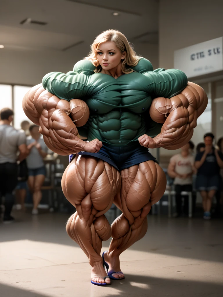 (((((Massive Female Bodybuilder))))), , ,
((((Muscular Quadriceps)))), , ,
((((Huge breasts)))), , ,
1, (nsfw), in New york city,Buildings,On the streets of the city,There is a lot of war,smooggy,The people are plunged into an abyss of misery,Landslides and ground fissures,Sand,(realistic lighting:1.2),(hentai realism),(masterpiece:1.2),(best qualtiy),(Hyper-detailing),(8K,4K,complex),(full body shot shot:1),(85mm),Particle light,illuminating,(high detail:1.2),(Detailed face:1.2),large eyes,beautiful woman,putting makeup on,the perfect face,Perfect lighting,1girl,Female Hulk Jennifer Walters(Jennifer Walters)i.e. the female Hulk,(She-Hulk),American Marvel Comics superhero,Tall body,The female Hulk has almost the same abilities as the Hulk,Possess great strength and endurance,Jumpable、Spanning great distances,You can also run fast。She can also create a shock wave by slapping her palms,Has super regenerative ability,Critical organs can regenerate when destroyed or destroyed,Death glow,Serious look,Thin waist and thick hips,upper legs,Faust,huge boob,green pupills,Burst clothes,(Tear pants:1.2),Ragged costumes,(Hulk suit:1.2),Gravel background,Broken ground,Hands clenched into fists,(No underwear),(finelydetailedskin:1.3),(nice hand),Detailed hands,detailed back ground, perfect eyes, Seductive eye, looking at viewert, From the front,cinematric light,edge lit,ultra high resolution,Best shadow,delicated,octanerender,unreal-engine,Glaring ahead,