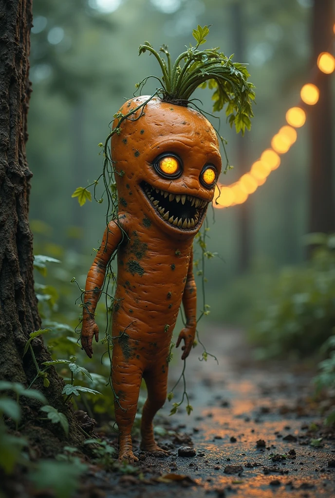 Evil carrot with eyes