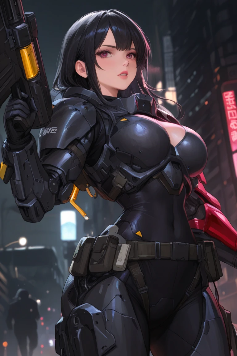 Textured skin, Super Detail, high details, High quality, Best Quality, hight resolution, 1080p, hard disk, Beautiful,(cyborgs),(Missiles from the chest),(Machine gun from both hands), (BLACK WOMAN:1.5), beautiful cyborg woman,Mecha Cyborg Girl,Battle Mode,Girl with a Mecha Body,She wears a battle cyborg mech with a weapon, (Fulll body Shot), (CURVY:1.2), (BIG TITS:1.2), (50_YEAR_OLD:1.5), (OLD WOMAN:1.5), (Wrinkles:1.3), (CELLULITIS:1.6), (FULL BODY:1.3)