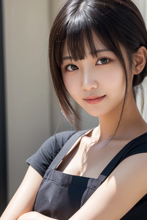Japanese female, a lot of details, (underweight), detailed black hair, beautiful detailed hair, super fucking beautiful, delicate beautiful face, complex details beautiful and delicate eyes, perfect hands, (flat chest best quality:1.5), perfect and delicate limbs, detailed skin, best quality, ultra-detailed,(cheerful grin:1.5),
(Yakitori restaurant), delightful, sitting, wavy hair, (red shorts), (camouflage tank top), Japanese, (in the Yakitori restaurant:1.1) , with a chair, (at midnight:1.5), light atmosphere, ((full body shot)), (low angle shot:1.3), practical lighting