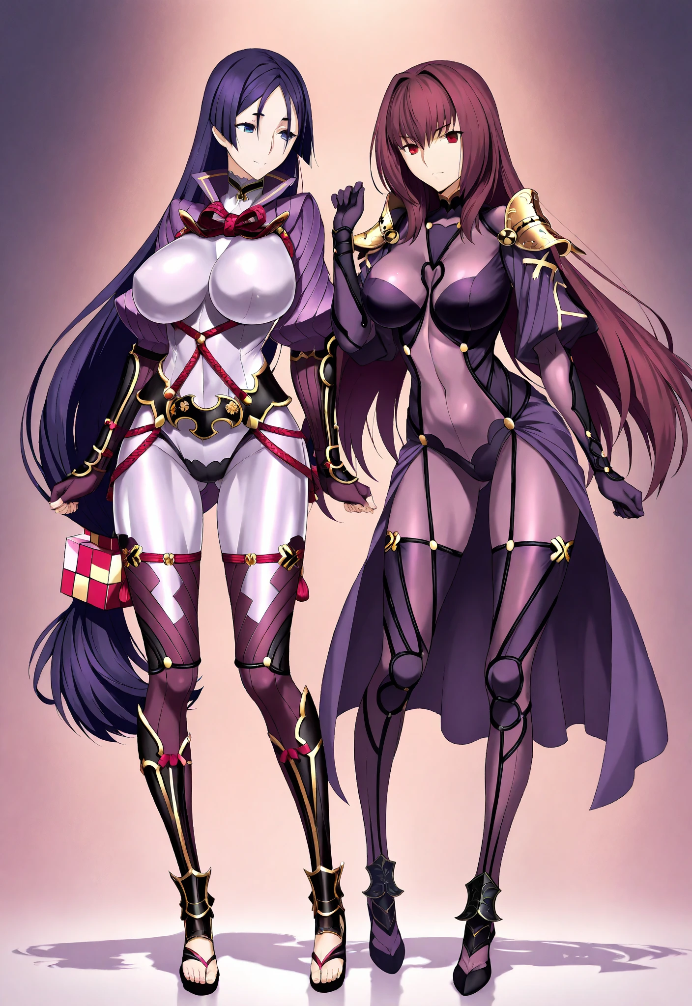 Adult female with white hair and big breasts,slim figure,Queen,black knight armor,iron skirt,thin legs,iron boots,Standing,castle
