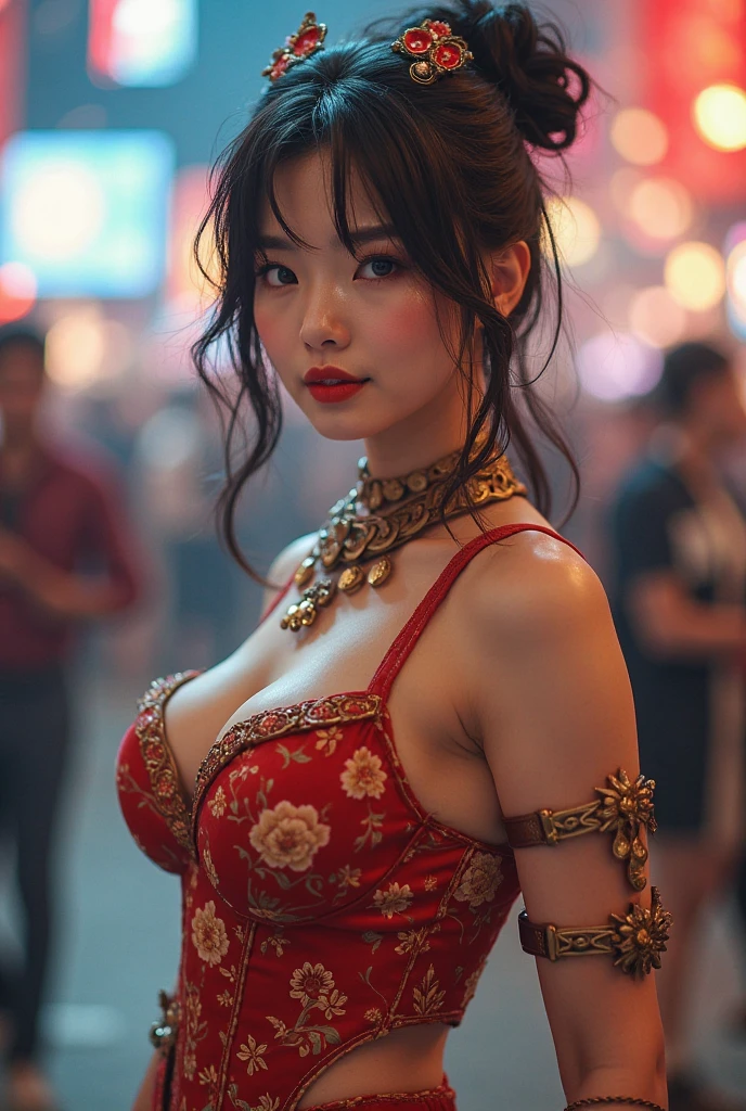 (beautifull tattooed yakuza girl, short ponytail brunette hair, with gigantic boobs), surrounded by yakuza men, wear (detailed luxurious hairpin), (detail sexy luxury kimono), (detailed underboobs ornament), (detail hips ornament), expensive detailed necklace, luxury Japanese restaurant, detail luxury golden lamp, beautifull face, pretty face, beautifull eyes, beautifull nose, sexy lips, polished nails, raytracing, beautifull fingers, beautifull hands, sexy belly, sexy body, sexy shoulders, sexy legs, sexy hips, (luxury arm ornament), (luxury bracelet), (luxury ring), (luxury necklace), (5 fingers in 1 hand), full body picture, pretty makeup, perfect anatomy, ((full of tattoo)), ((chest tattoo)), (breast tattooed), ((belly tattoo)), good lighting, professional photoshoot, full body shoot, ((belly piercing)), masterpiece, best quality:1.2),,(8k,highres,RAW photo,realistic,photo-realistic:1.3),(detailed skin texture,detailed cloth texture,beautiful detailed face:1.25),professional lighting,photon mapping,beautiful soft light,radiosity,physically-based rendering,raytracing, model shoot style, model shoot style, (extremely detailed CG unity 8k wallpaper), full shot body photo of the most beautiful artwork in the world, erotic 