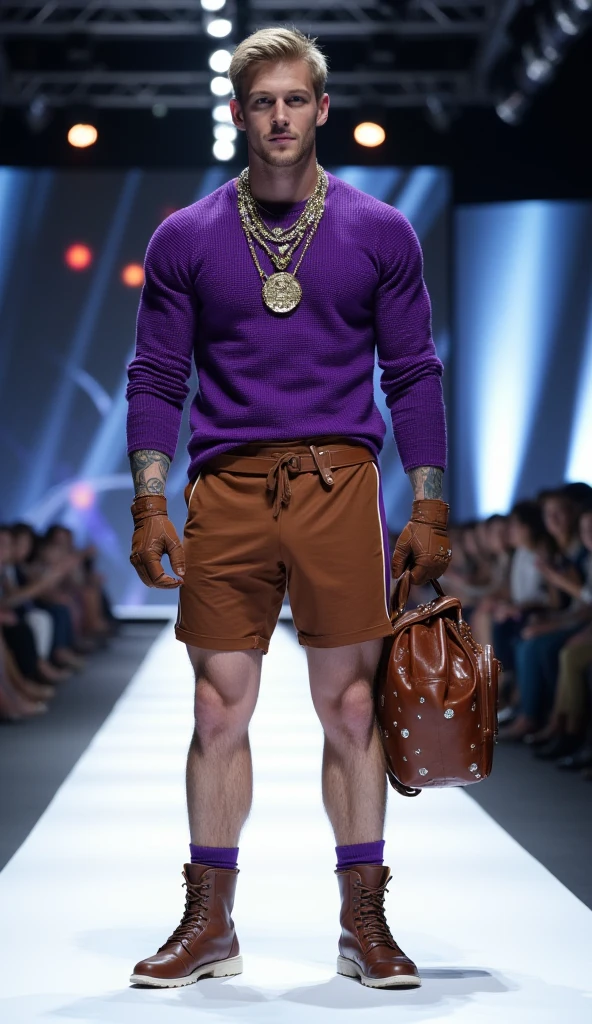 ((best quality,4k,highres,masterpiece:1.2)),((character concept art)), 1 male, 19-year-old African-American exchange student from U.S., college league player, American Football, Running Back position, athlete, athletic body, tall, broad shoulders, broad chest, very strong arms and legs, very muscular, dreadlock hairstyle, womanizer, party goer, arrogant, extrovert, famous for having bbc, wearing hip-hop style clothing, gold chain necklace, diamond stud earring, stylish sneakers, confident smirk, intense gaze, (standing confidently), (full body showcase), (show full body), (no logos on background), (no logo), ((plain background)), ((plain background)), (((empty background))