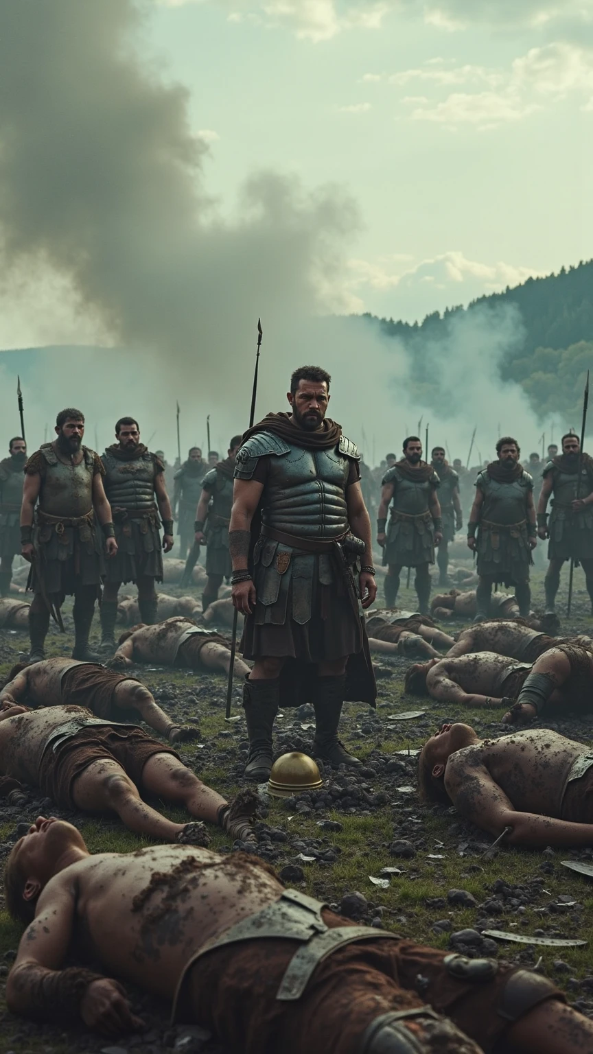 With a final roar, Thor falls to his knees, life leaving his body as the storm around him begins to dissipate". Musashi, on his knees and with his body covered in wounds, he remains standing by a thread. The arena is silent as the winner is revealed."Musashi, Although victorious, he is visibly injured and tired. The crowd watches in silence, understanding that the victory of a mortal swordsman over a god is a rare and significant feat. Musashi, with the katana still in hand and a firm gaze, he is recognized as the champion, but the cost of the battle was high.