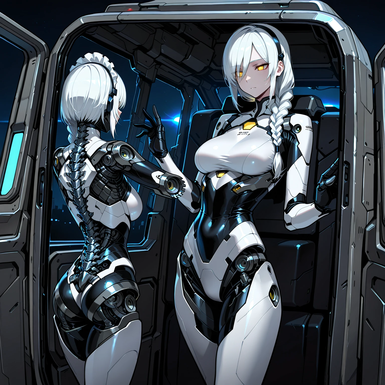 (High resolution, super image quality, high quality: 1.5), very erotic, wide angle, machine sex, woman on top, BREAK super beautiful girl, very cute, very sensual, supremely seductive, perfect body, supreme big breasts , clear eyes, methodical hands and fingers, correct legs BREAK super futuristic computer, cords, pipes, metal, gears, tubes, engines, screws, springs, monitors, vital BREAK blonde, short hair, headgear, pussy , vagina Sex with a thick pipe inserted, heart mark, climax, vaginal orgasm, heart eyes, hands behind the head, legs spread, BREAK tight mechanical suit, nipples exposed, crotch exposed, eye goggles, sweat, love juice, perverted modification, restraint,passion love love rays,Thrilling story of estrus,I like creampie sex and intercourse,Machine dick piston torture