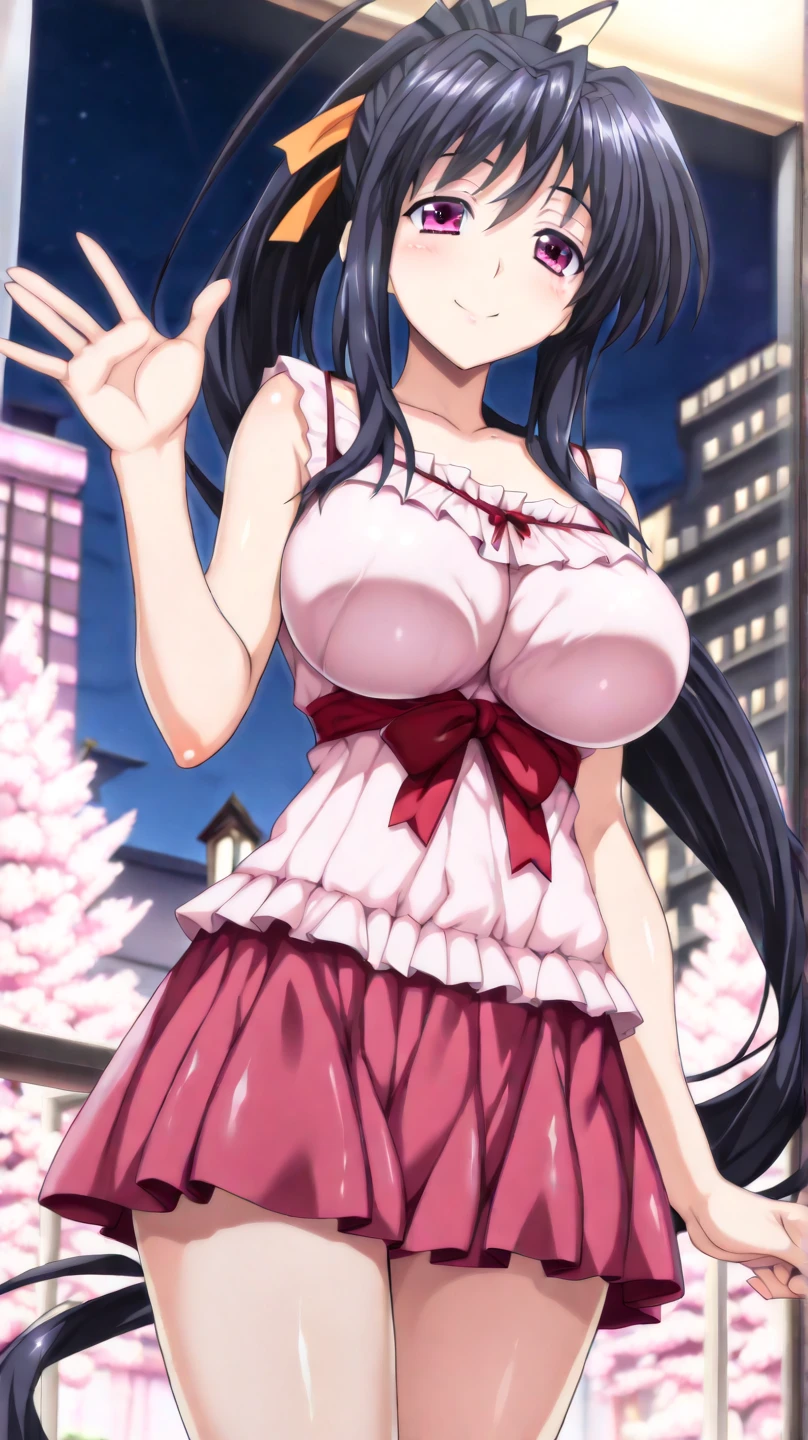 (((masterpiece:1.4, Best Quality:1.4, 8K, ultra high res, Physically Based Rendering))), full body Portrait, ultra Beautiful Sexy Woman, perfect style body, 24yo, (Detailed large eyes), detailed thin eyebrows, Highlights in the eyes, (violet long hair, hair behind ears), Highly detailed facial and skin texture, Clear focus:1.2, Slender beauty:1.4, ((gigantic beautiful breasts:1.7, breasts exposed)), Slim abs:1.1, narrow waist:1.2, Clear facial features, (no makeup), (((full nudity:1.6, long beauty legs))), (transparent black knee high stockings), ((no panties)), (((detailed beautiful pussy exposed:1.4, pubic hair:1.5, cum in pussy:1.5, Cloudy liquid dripping from the pussy to the thighs))), hands over the head, (raise her chin:1.2, open mouth), (looking at viewer:1.1), (troubled face:1.2, blush:1.2), (sitting a spread legs wide:1.9, facing forward), ((Cherry blossoms in full bloom at dark background:1.4, Sakura fubuki, A blizzard of cherry blossoms covers the background:1.4, Falling cherry blossoms, Standing in the middle of cherry blossoms in full bloom:1.8)), ((Glowing particles dancing in the dark background:1.4)),