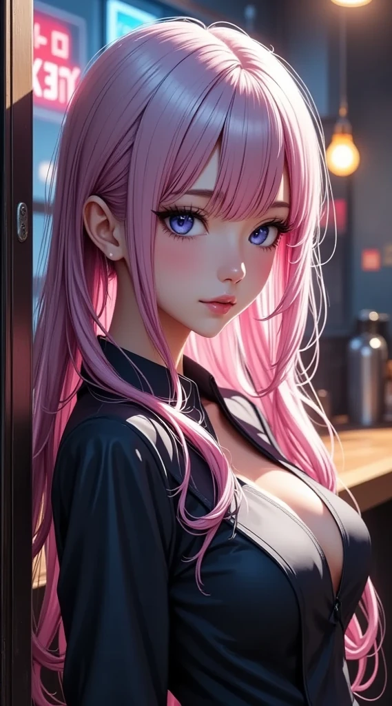 Anime tit fuck and blowjob