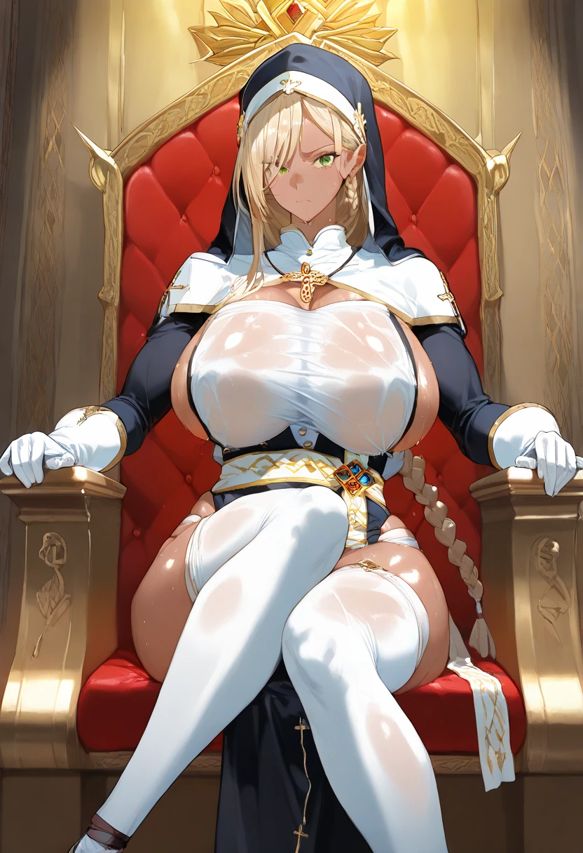 carmilla, pechos medianos, desnuda, naked, pelo blanco, hermoso rostro, ojos azules, (Obra maestra:1.2), Mejor calidad, absurdos, high resolution, fondo de pantalla extremadamente detallado, perfect lighting,jungla, jungle, Desde abajo, (medias, stockings), tacones, hig heels, pussy, nsfw,+18, bikini,(gigantic breasts:1.2), micro_bikini