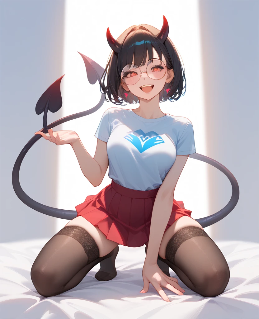 X-rated,undertale,chala,age girl,short hair,Red-eyed,Smile,Sexy,crop top,hot pants,standing paintings,Underwear model,lust,hand repair,detail,HD,no underwear,stick out your tongue,playful,love,camel toe,sweat