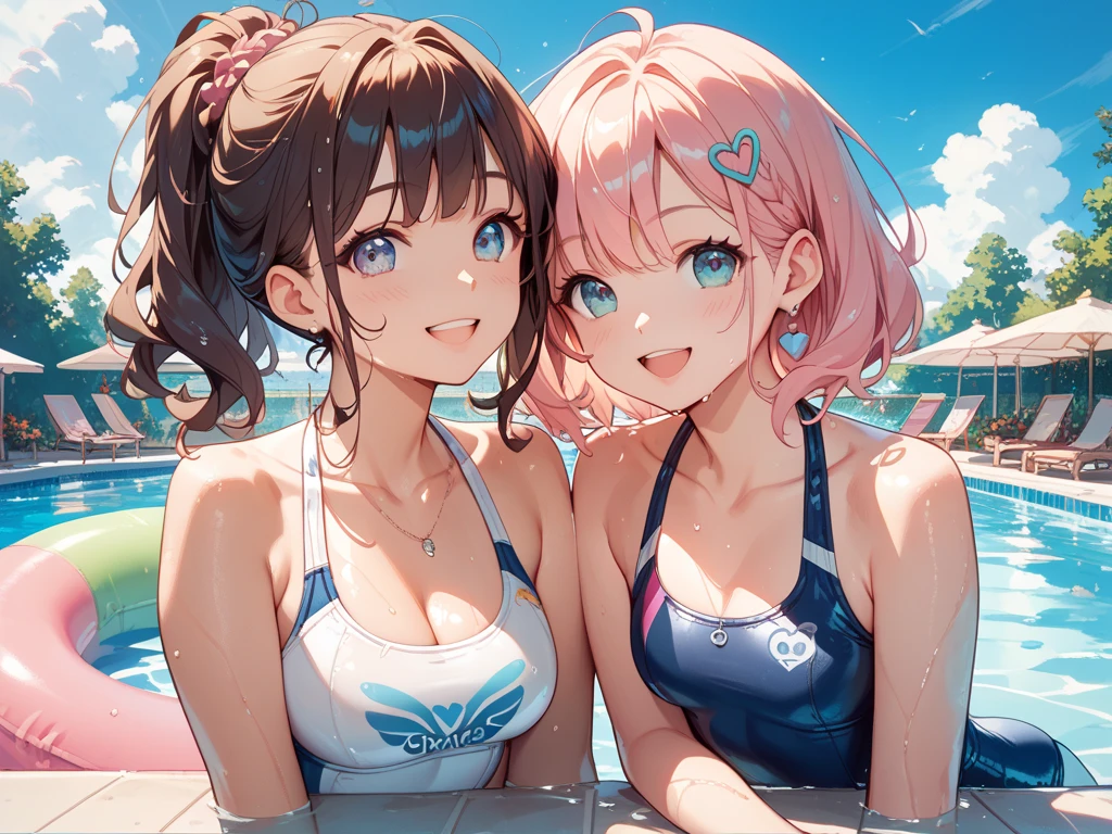 Competitive swimsuit 、Breast shaking