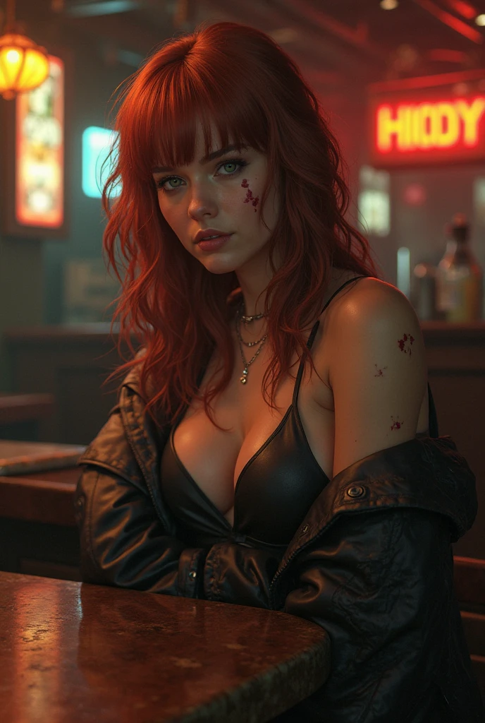 {masterpiece, best quality, photorealistic}, detailed face,
in nightclub,
Scarlett Johansson, in an elegant dress, drinking,
, full body shot,
neon light, crowed, people,
<lora:scarlettJohanssonLora_v10:0.7> <lora:neonPhotography_10:0.6>