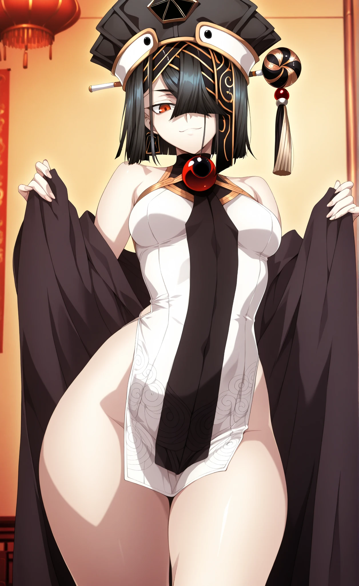 masterpiece, best quality,1girl, ((young girl)), shiny skin, (thin waist), ((curvy)), ((wide hips)), ((small size)), hot, soft natural lighting, reflections, bright illuminations, full body, ((star pasties)), (((naked whit pasties))), navel, big long black hair, tomoko, sexy, slim figure, Detailed green eyes, Detailed face, Detailed eyes, tomoko kuroki, watamote