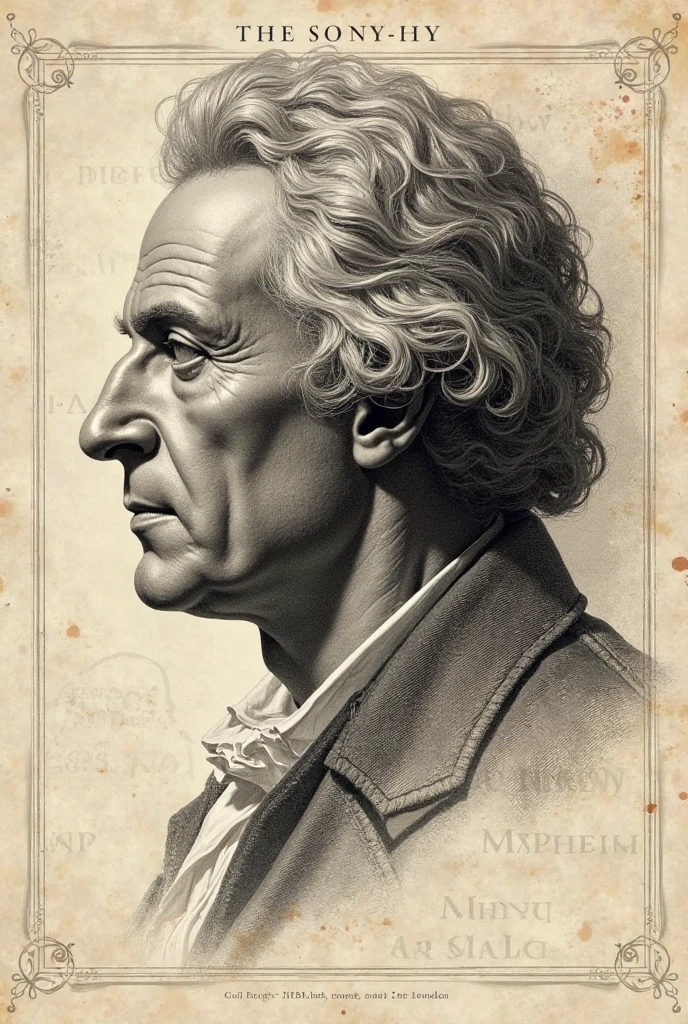 Schiller's head as a side profile. The head should be felt with texts, pictures and other artistic elements, which describe the classical era. That means elements of the anthic mission statement, simple simple grandeur, Schiller's image of man = Knowledge through theory, Harmony and humanity which lead to freedom. Everything in a frame, which also matches the style of the time. All drawings should be adapted to the style of the time.