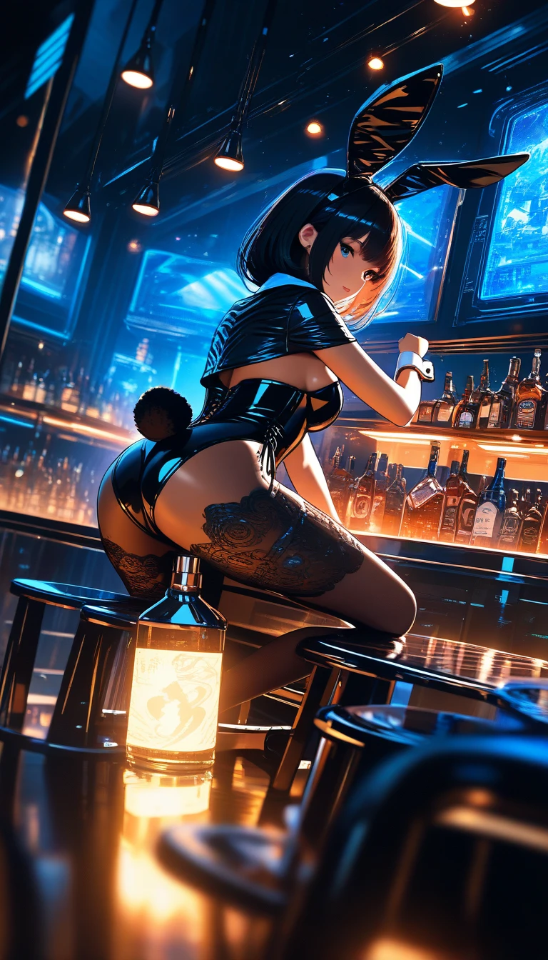 1人、adult lady、Female buttocks facing the screen、Backward perspective、A dark-haired、((pink seduction background))、A sexy、Busty body、Big round buttocks、thin-waist、a closeup、Luxury underwear、Erotic Lingerie、top-quality、Red face、facing back、Look back with a smile、Wriggle your hips、Stick your butt out、Shooting from the back diagonally below、8K、moonlights、superclear、Full of charm、masterpiece、high detailing、beatiful backgrounds、Detailed drawing、Functional、emotional、Perfect Photo