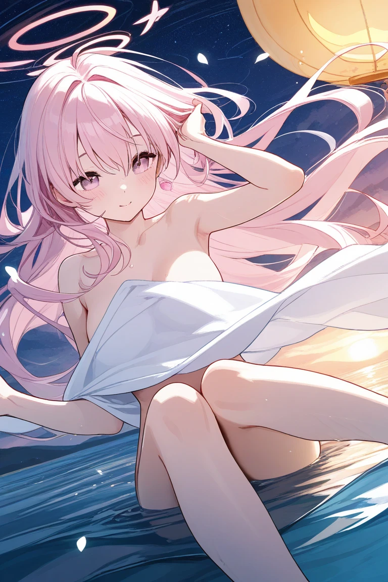 flat chest,masterpiece,best quality,high resolution,pink hair,long hair,afterglow,gold eyes,small nipples,highleg swimsuit,bare breasts,wet,nsfw,pussy,vaginal,sex,gangbang