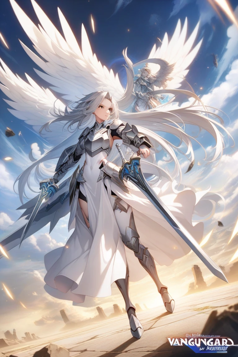 a close up of a statue of a woman with wings, girl angel knight, Aion Aion, Angel in plastic armor, from lineage 2, Angel Knight Gothic Girl, full body majestic angel, epic angel wings, white wings, ffxiv skyward, white armor, glossy white armor, intricate white armor, detailed white armor, sleek bright white armor