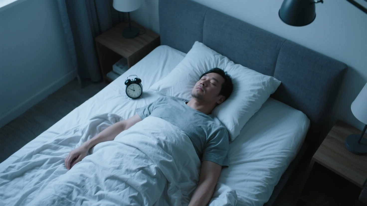A lazy man law one a bed