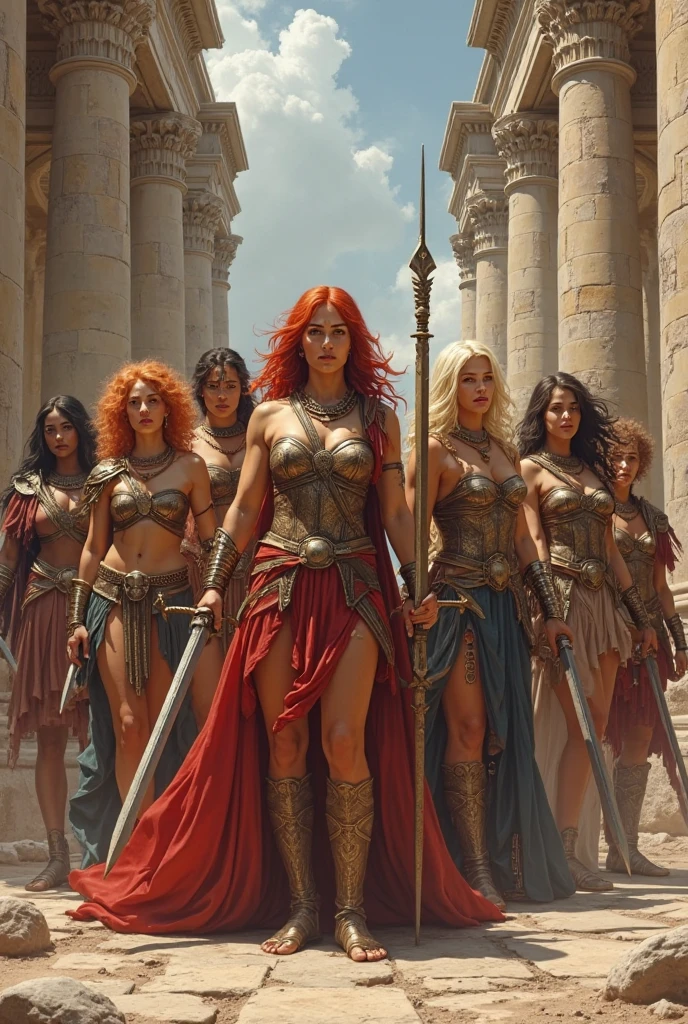 wsma1985, cartoon, vibrant colors, best quality, masterpiece, group of people, dungeons and dragons, baldurs gate, fantasy, dnd party, swords, staff, warriors, sorceress, mage, paladin, magic