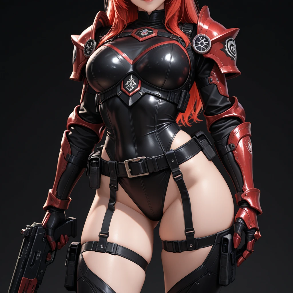 (masterpiece),(best quality:1.0),(ultra high resolution:1.0),robot, sexy girl, uncovered neckline, armor, helmet,chest armor, covered face, metal armor, claws, facial focus, wolfteam, 8k wallpaper, full body