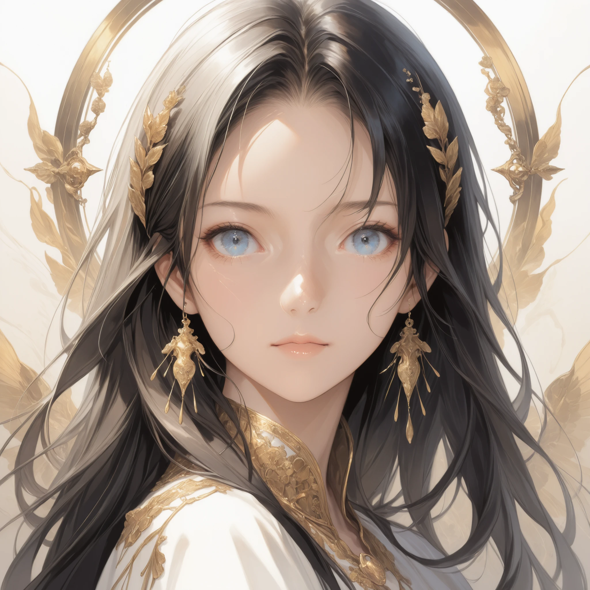 High Quality, 最High Quality, photo-realistic, Original photo, realistic, ultra realistic 8k cg, Ultra Details, high image quality, masterpiece, 1 girl, long hair, Gold, blue eyes, detail face&Eye, close-up, Intricate Details, Detailed Textures, fine-grained,