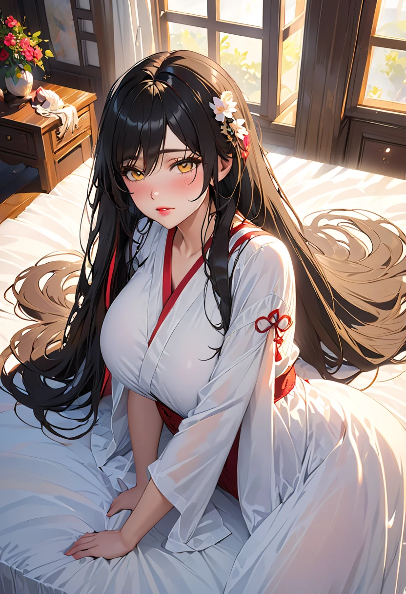 araffed asian woman in a black dress laying on a bed, 8K selfie photo, Young adorable Korean face, Gorgeous young Korean woman, Korean Girl, dilraba dilmurat, girl cute-fine-face, Beautiful young Korean woman, young cute wan asian face, beautiful Korean women, wan adorable korean face