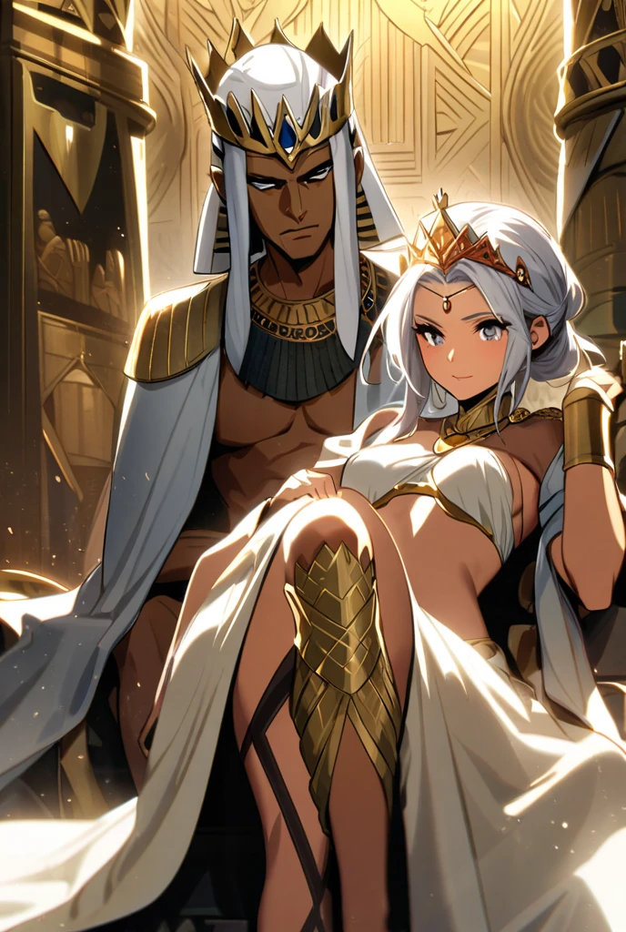 ((Highest quality)), ((masterpiece)), (detailed), (Perfect Face)、A naked man and a woman are having intense, insemination sex and making love, and the woman accepts the man, hugs him, accepts his penis into her pussy, and gets a huge , and they are having love and insemination sex.、The woman is an Arab with vivid brown skin, a devout Muslim, and is living in an Islamic mansion wearing a gorgeous and glittering abaya with gold embroidery, a gorgeous hijab, a gorgeous hair ornament, gorgeous jeweled accessories and an engagement ring. The woman and the man are passionately embracing and kissing passionately the dignified, bearded, middle-aged Arab Muslim man wearing Arab national dress on a gorgeous, large bed in the luxurious room, making passionate love as a married couple.、The woman is an elegant Arab with blue, medium-long hair, wearing an abaya and a gorgeous hijab. She is a Muslim with a vivid brown skin.、(The woman is a dark-skinned Arab devout Muslim Extia.)、The man is a Muslim, dignified, bearded, middle-aged Arab man.