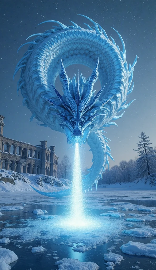 A magical world, (((transparent building))),(Floating in the sky:1.5),(White clouds on the ground:1.5),(((Crystal tiles))),(((crystal column))),(((Crystal wall)))(((The pillars are carved with Chinese dragons))),Nice colorful light decoration, (icey),(Frozen Palace:1.5),best qualtiy,tmasterpiece, 8k 辛烷值渲染, Photorealistic, Cinematic lighting, detailed building, The art of detail carving,Chinese Ancient Architecture,