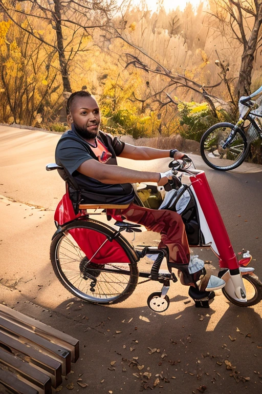 Boy seat on cycle 